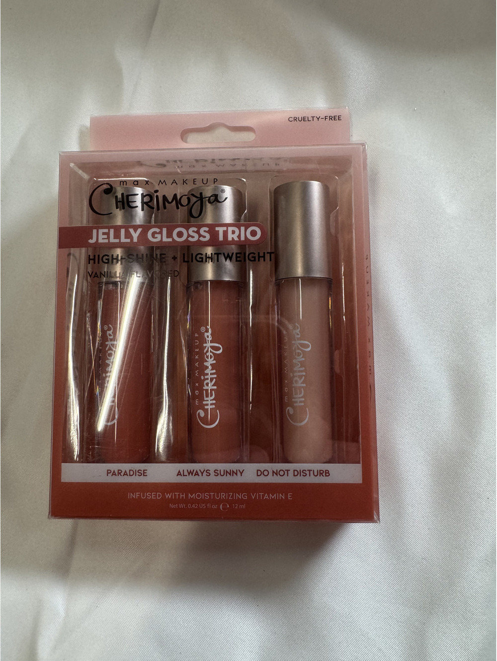 Cherimoja Jelly Gloss Trio - Vanilla Flavored High-Shine Lightweight Lip Glosses